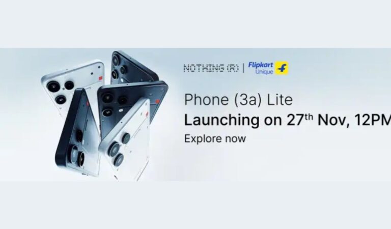 Nothing Phone (3a) Lite India Launch Set for 27 November; Flipkart Microsite Confirms Date