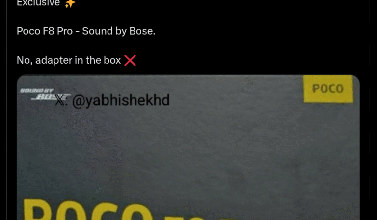 POCO F8 Pro Tipped to Feature Sound by Bose Tuning; No Charger in the Box This Time