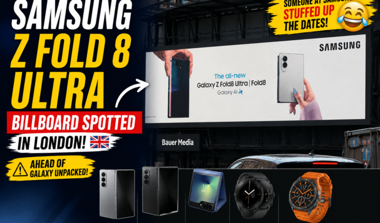 Samsung Galaxy Z Fold 8 Ultra Billboard Spotted Early in London Ahead of Galaxy Unpacked Event
